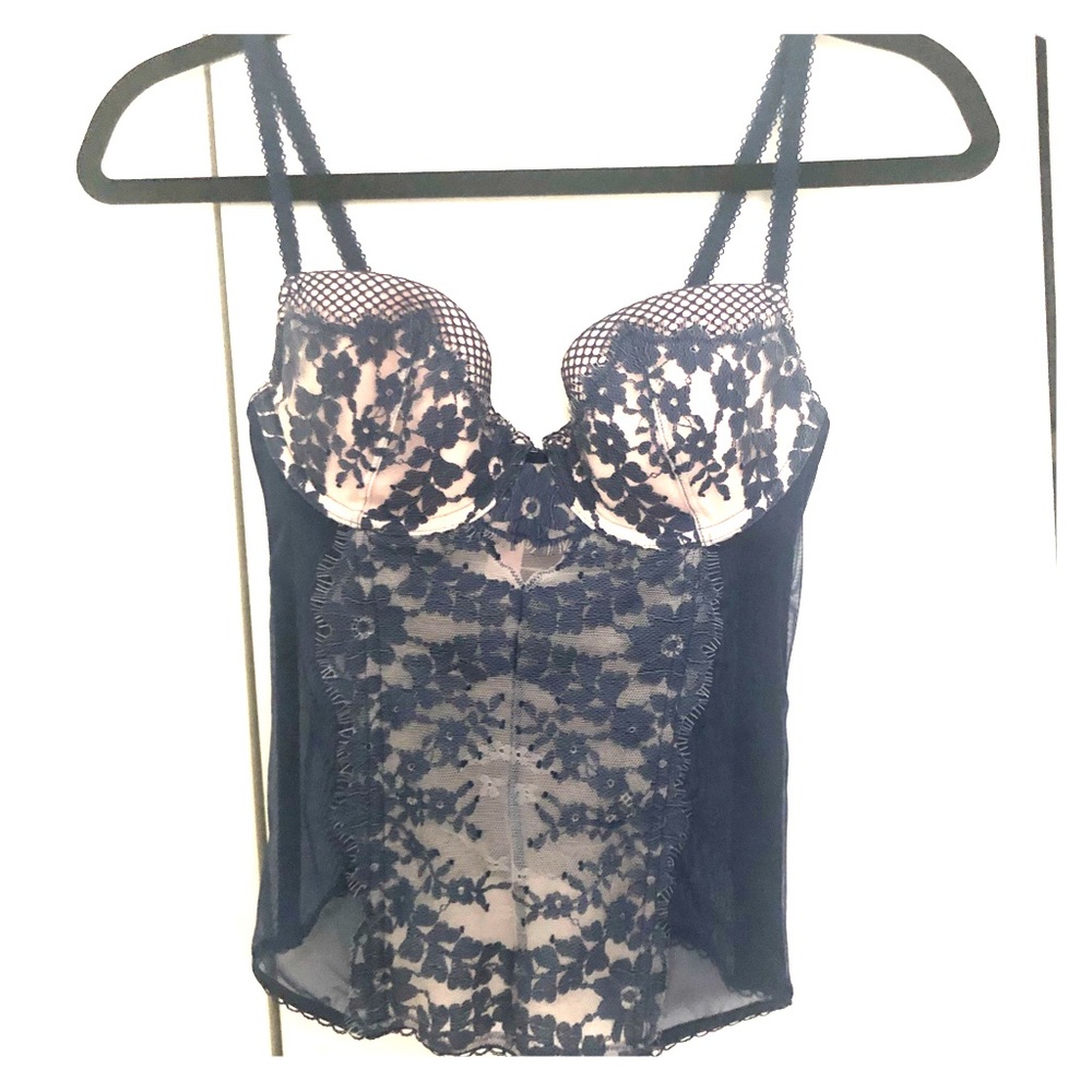Victoria Secret vintage Blue lace corset 34B